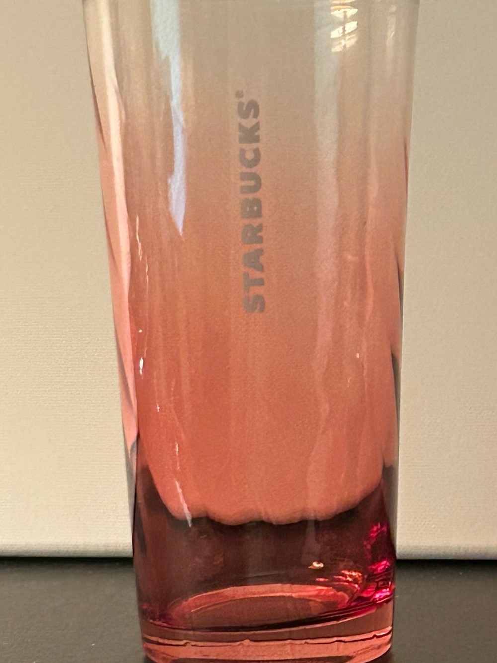 Starbucks 8oz pink Ombré glass